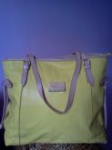 Bolsa de couro animal amarela