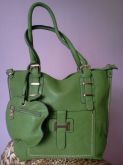 Bolsa de couro ecologico MAÇA VERDE